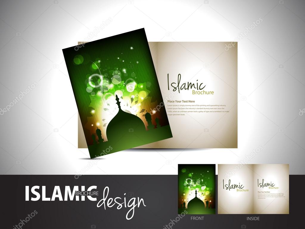 Beautiful Eid Brochure front and Inside Design, EPS 10