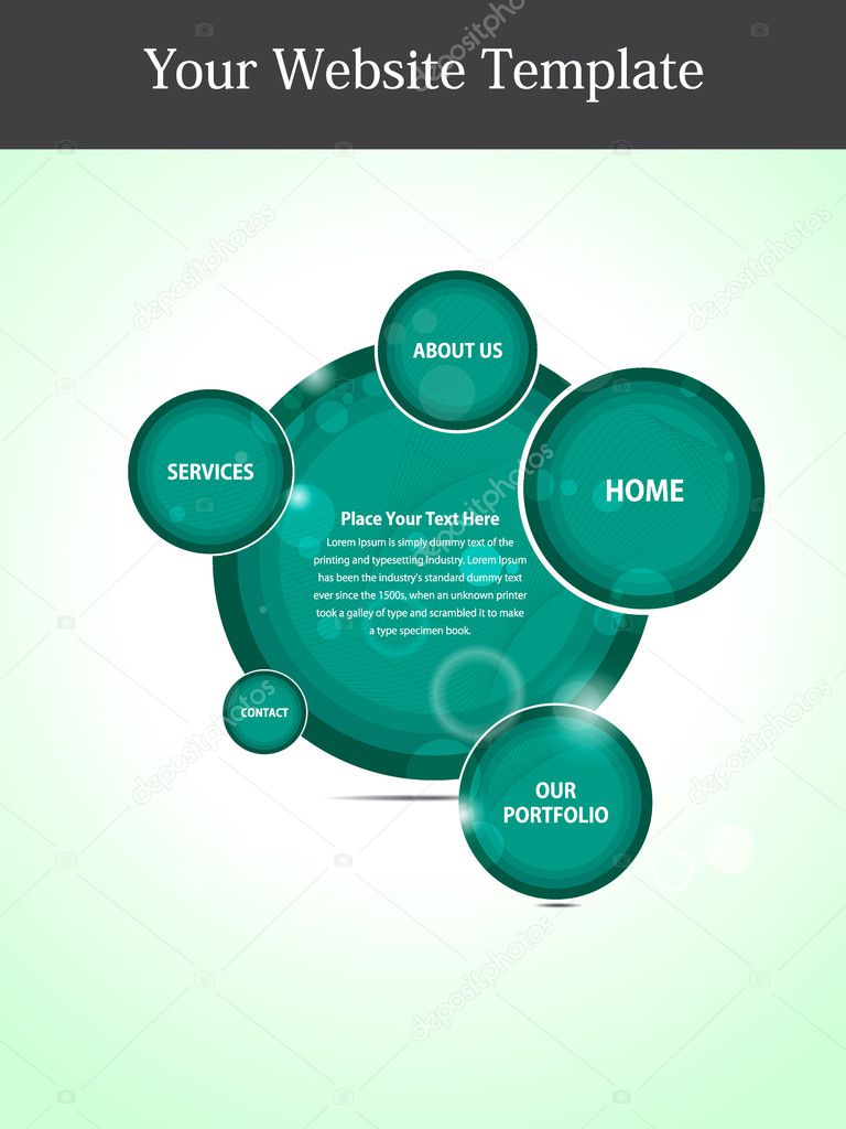 Abstract web design bubble template