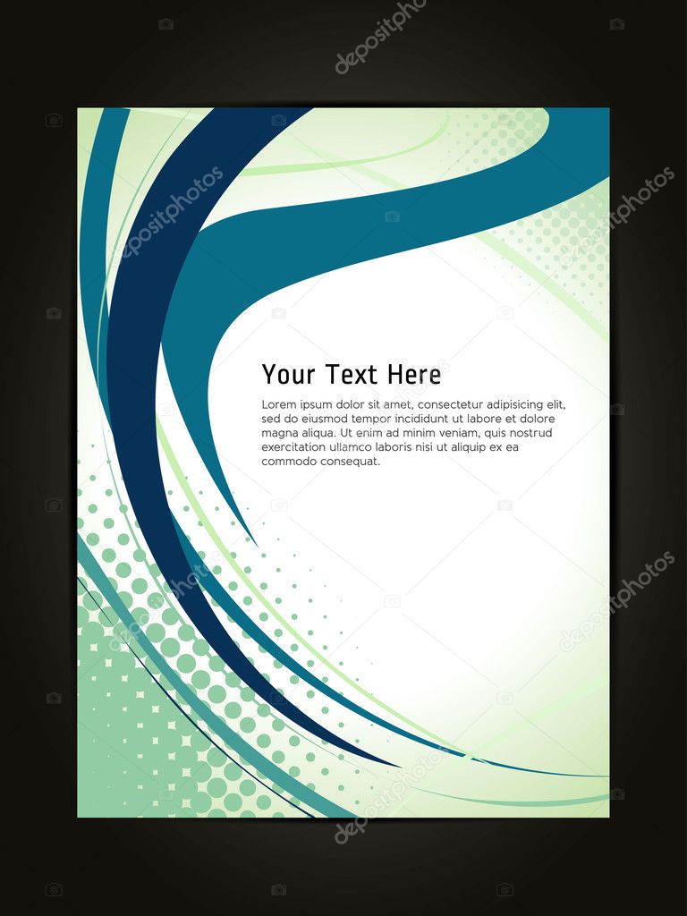 Beautiful Abstract Flyer Design, Cover page design, Colorful waves.