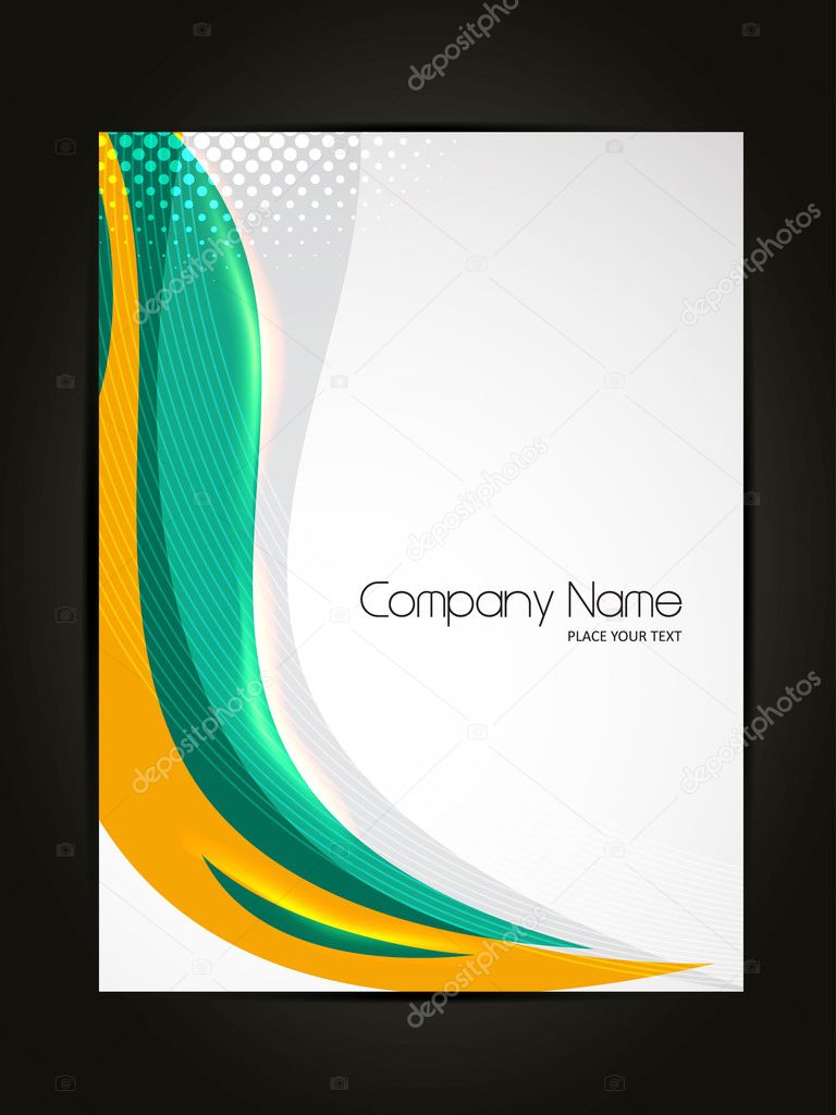 Beautiful Abstract Flyer Design, Cover page design, Colorful waves.