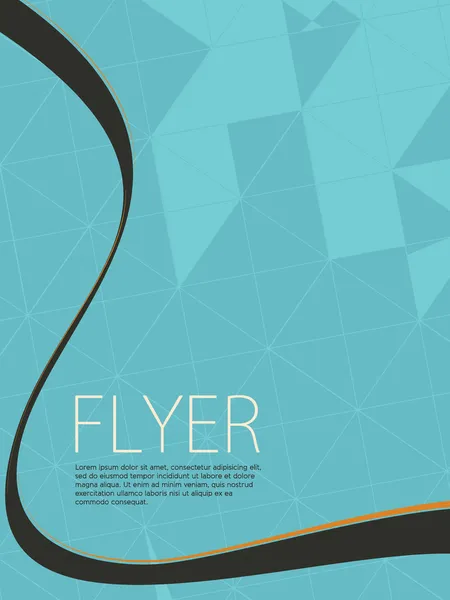 Modern Business Flyer Design, Eps10 colorfull wave & grid . — стоковый вектор