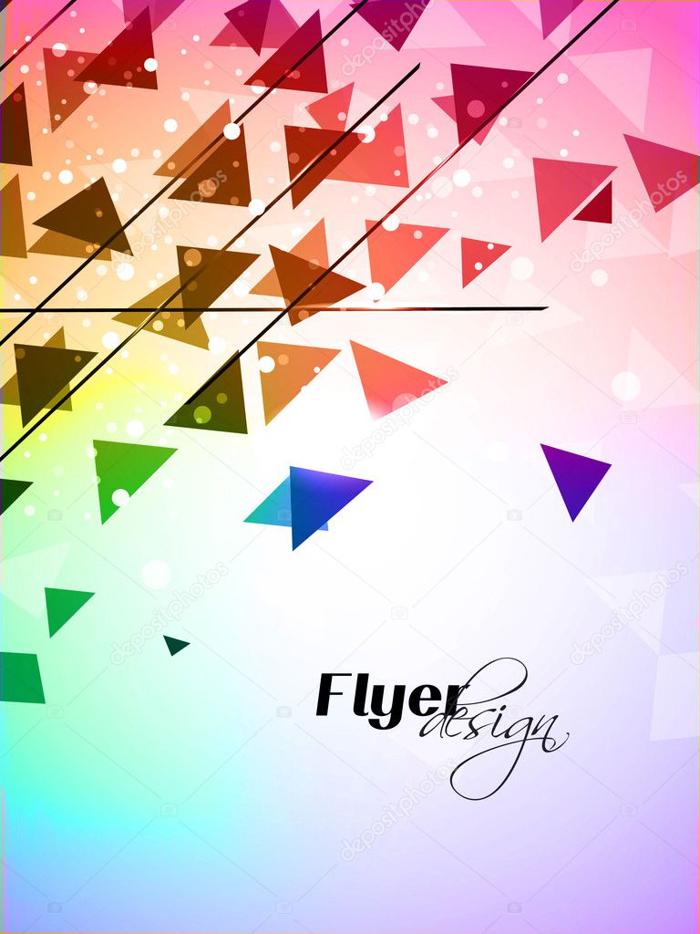 Modern Business Flyer Design, Minimal design Eps10 colorfull waves & grid.