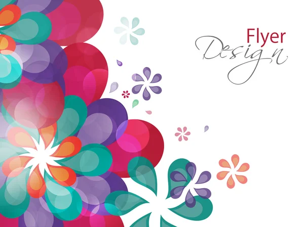 Abstract kleurrijke bloemen met decoratieve design. EPS 10 — Stockvector