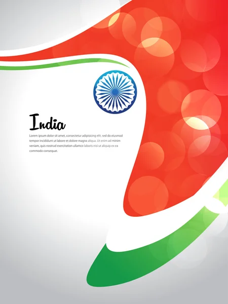 Hindistan Bağımsızlık günü üç renkli ile el ilanı tasarımı ya da üstbilgi, eps 10 ayarlayın. 15 Ağustos, grunge, bayrak — Stok Vektör