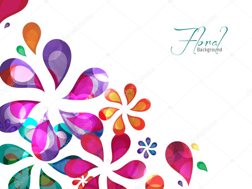Abstract Colourful floral with ornamental design. Eps 10