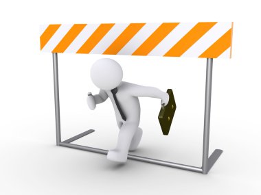 engel altında çalışan iş adamı