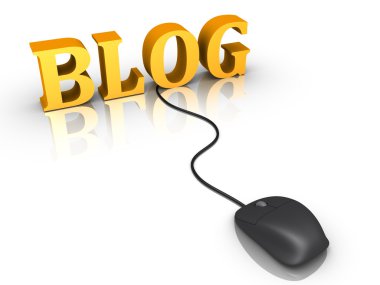 Blog kelime ve bir fare bağlı