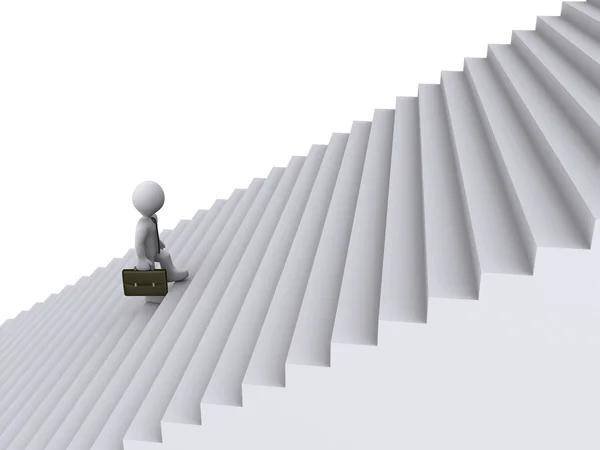 Empresário está subindo escadas — Fotografia de Stock