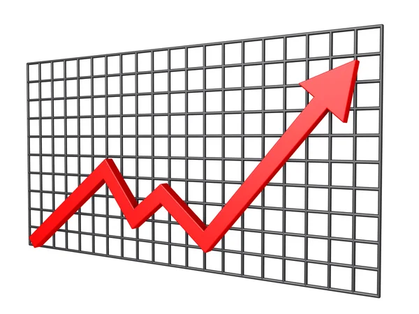 Gráfico gráfico na frente da grade — Fotografia de Stock