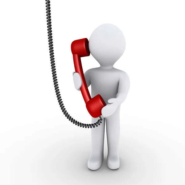 Person is talking on the telephone — Stock Photo, Image