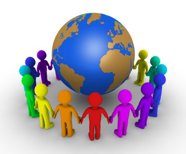 form a circle around earth clipart