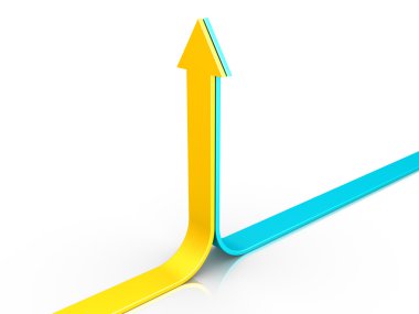 yukarı doğru iki oklar