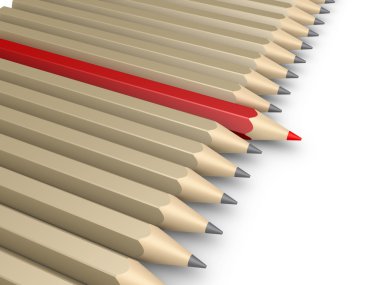 birçok kalemler ve lideri olarak bir daha ileri