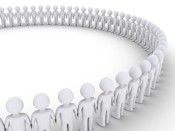 People form a big circle — Stock Photo, Image