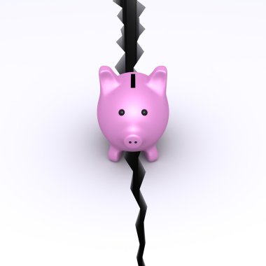 domuz para Kasası üzerinde zemin çöküyor