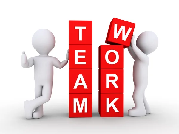 Twee mensen en teamwerk concept — Stockfoto