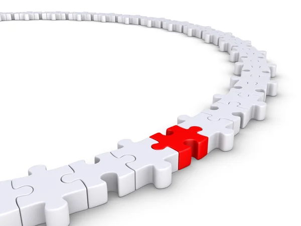 puzzle parçaları bağlı, ancak farklı