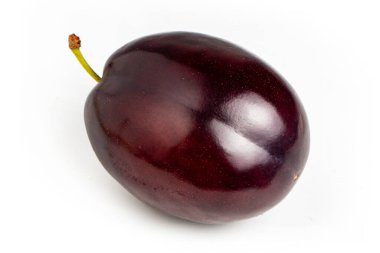 Erik, beyaz arka planda izole edilmiş. Erik meyvesi..
