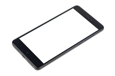 beyaz arkaplanda izole edilmiş modern dokunmatik ekran akıllı telefon.