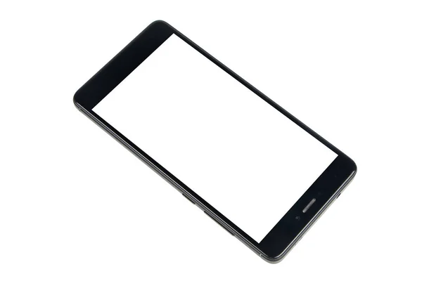 Smartphone Moderno Con Pantalla Táctil Aislado Sobre Fondo Blanco — Foto de Stock
