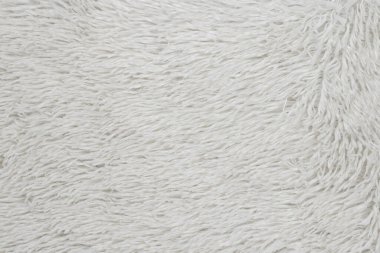 Arkaplan için sentetik kürk beyaz dokusu.