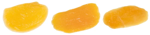 Sušené Mango Izolát Bílém Kolekce — Stock fotografie