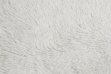 Arkaplan için sentetik kürk beyaz dokusu.