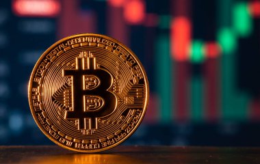 Kripto para birimi. Bitcoin fiyat dalgalanmaları. Çizelge bitcoin fiyatlarının düşüşünü ve artışını gösteriyor. Sanal varlıklara yapılan yatırımlar. Grafikleri ve bitcoin parası olan yatırım platformu.