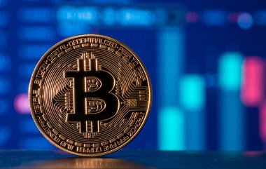 Kripto para birimi. Bitcoin fiyat dalgalanmaları. Çizelge bitcoin fiyatlarının düşüşünü ve artışını gösteriyor. Sanal varlıklara yapılan yatırımlar. Grafikleri ve bitcoin parası olan yatırım platformu.