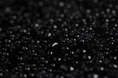 Yüzeye folyoyla kaplı su damlaları. Yüzey gerilimi