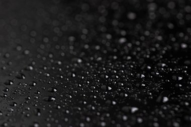 Yüzeye folyoyla kaplı su damlaları. Yüzey gerilimi