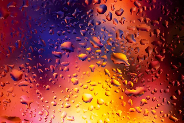 Condensation Clear Glass Window Water Drops Rain Abstract Background Texture — Stock Photo, Image