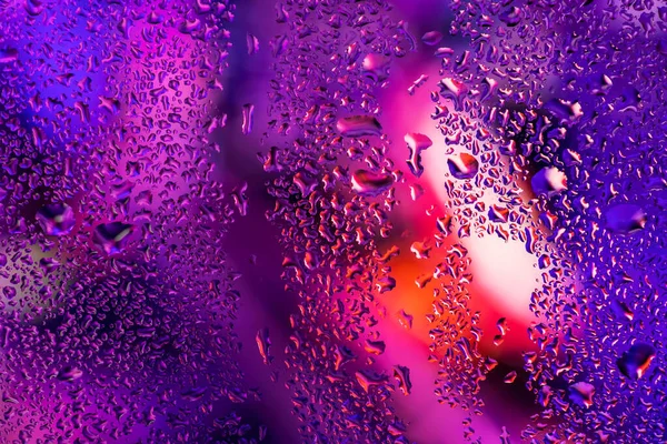 Condensation Clear Glass Window Water Drops Rain Abstract Background Texture — Stock Photo, Image