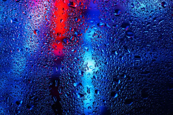 Condensation Clear Glass Window Water Drops Rain Abstract Background Texture — Stock Photo, Image