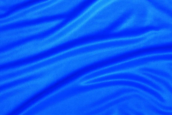 Blauwe Stof Doek Achtergrond Textuur Close — Stockfoto
