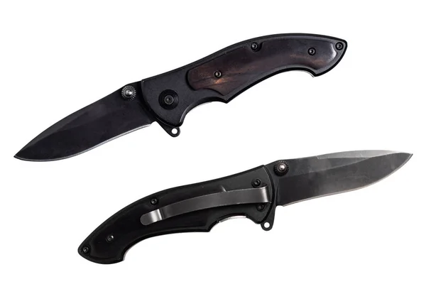 Tactical Combat Knife Hunting Survival Sawback Isolated White Background — 스톡 사진