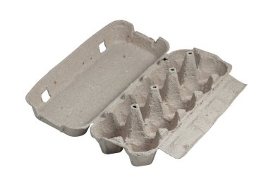 beyaz arka plan üzerinde izole 12 yumurta boş kutu,