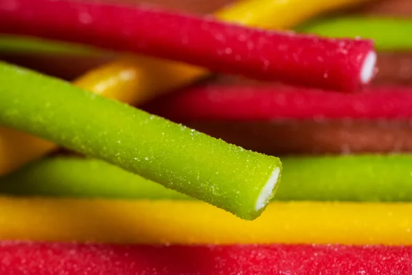 Coloridos Doces Geleias Fundo Close — Fotografia de Stock