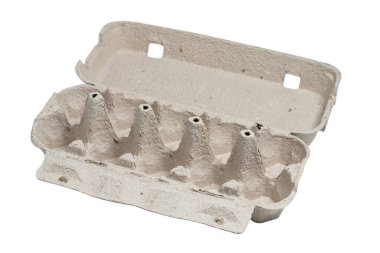 beyaz arka plan üzerinde izole 12 yumurta boş kutu,