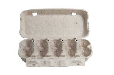 beyaz arka plan üzerinde izole 12 yumurta boş kutu,