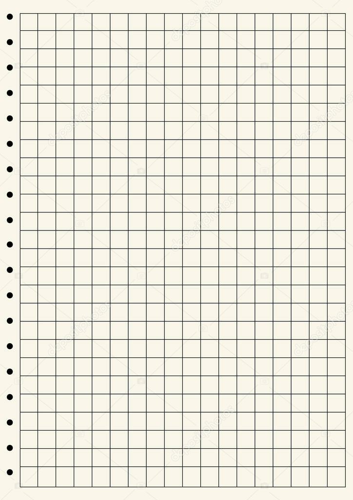 Graph Paper Seamless Pattern - Blank grid or sheet of graph paper for back to school