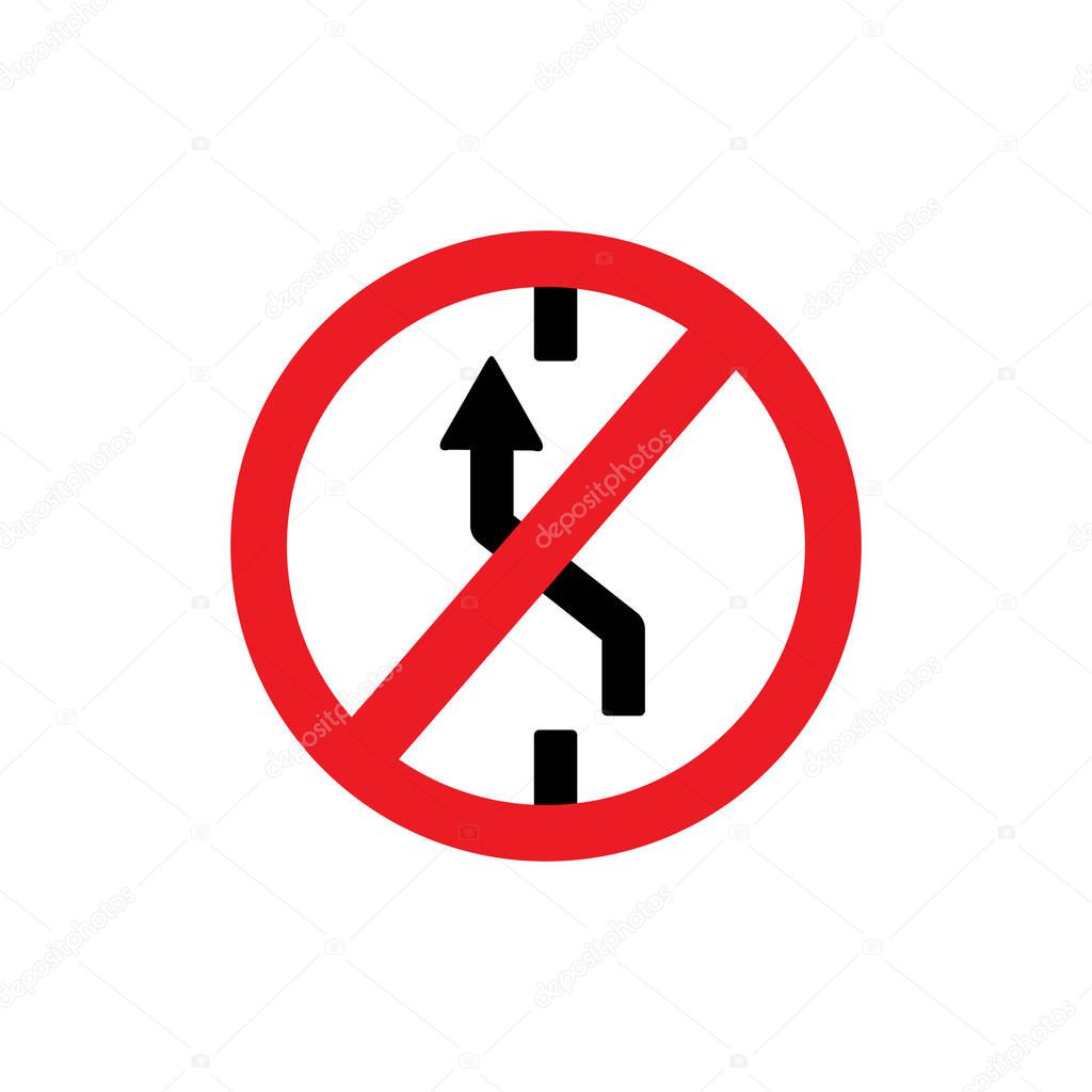 forbidden - road sign. Stop road sign with hand gesture. Vector red do not enter traffic sign.