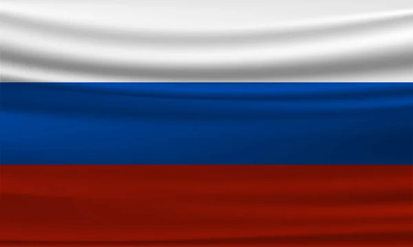 Drapeau Russe Drapeau National Isolé Russie Drapeau Fédération Russie Drapeau — Image vectorielle