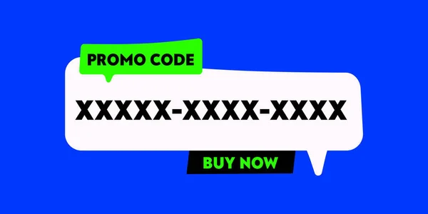 Promo Kód Design Kupónového Kódu Použijte Promo Kód Kupte Hned — Stockový vektor