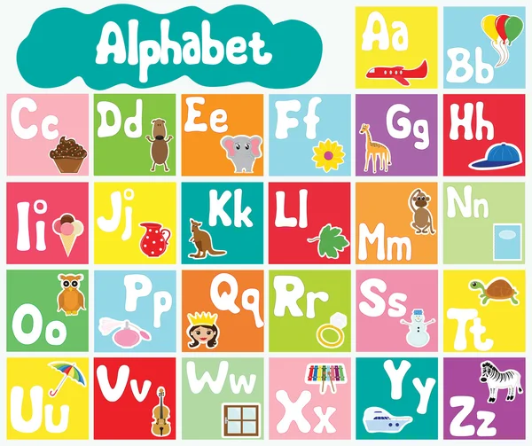 Alphabet für Kinder Stockillustration