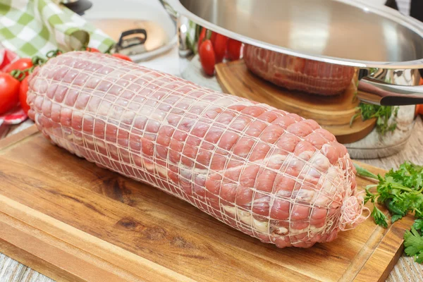 Raw veal roulade — Stock Photo, Image