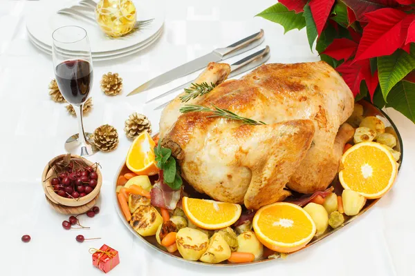 Holiday roasted turkey — Stock Photo, Image