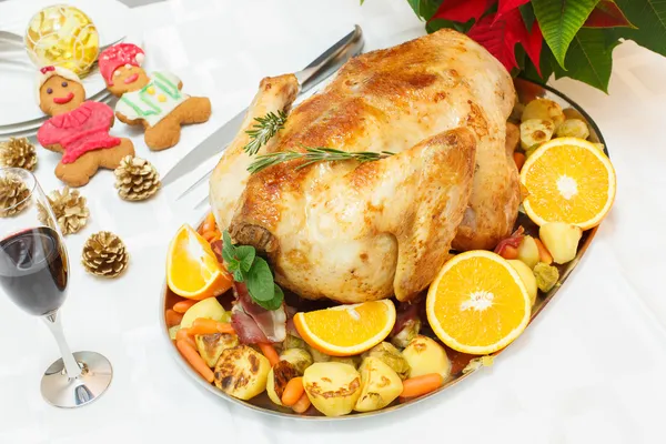 Holiday roasted turkey — Stock Photo, Image