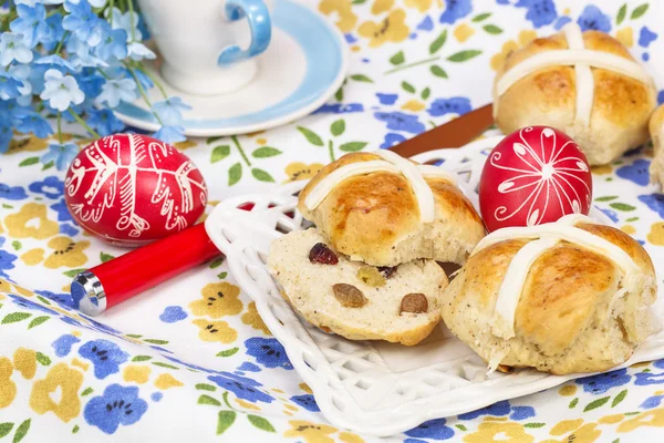 Heiße Crossbrötchen — Stockfoto