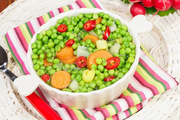 Green peas dish — Stock Photo, Image